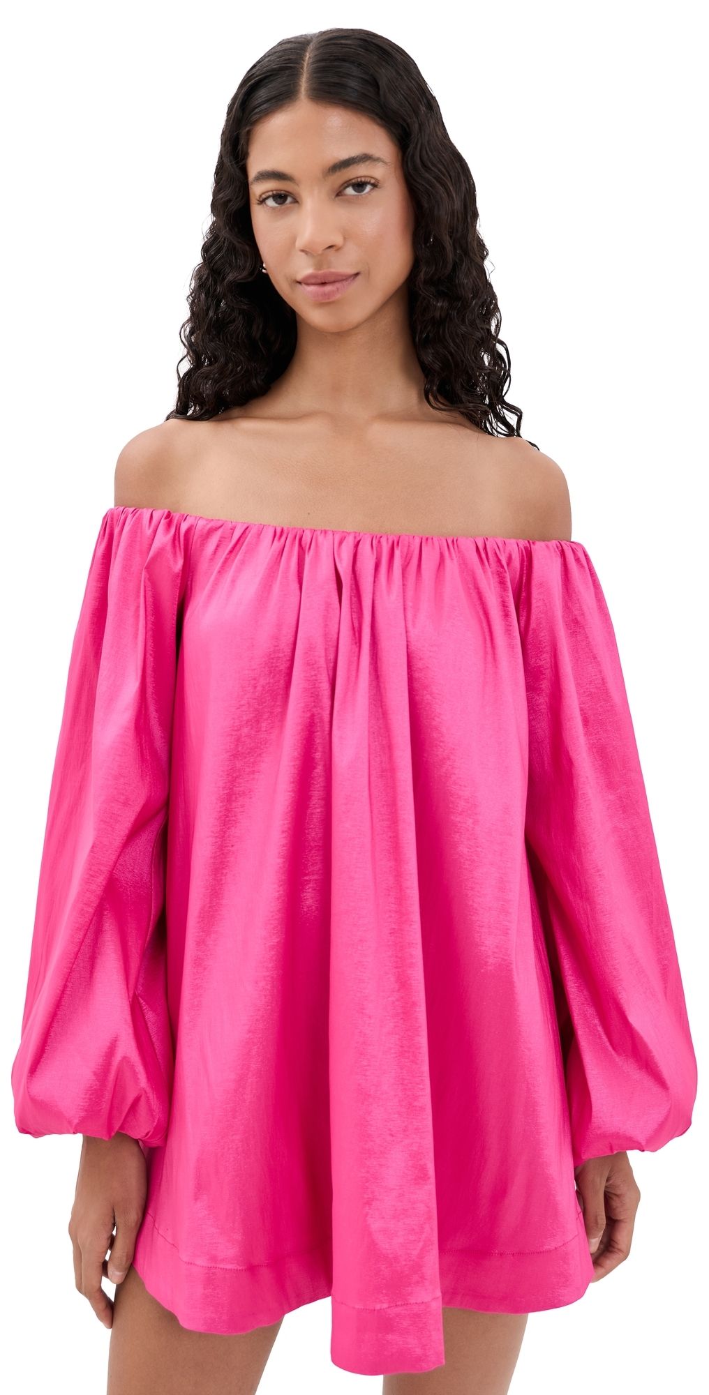 Show Me Your Mumu Brenna Mini Dress Dragonfruit Taffeta XL