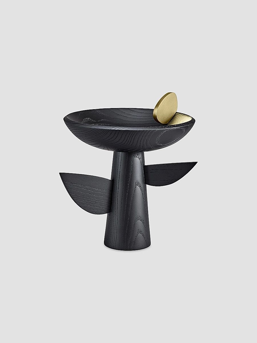 L'Objet L'Objet X Kelly Behun Footed Leaf Bowl - Blackened Oak