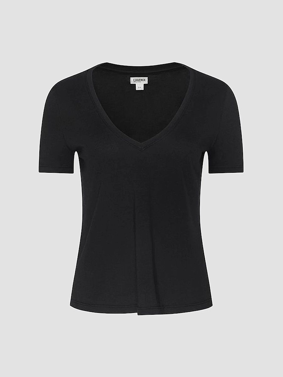 Women's Brianna V-Neck Relaxed T-Shirt - Black - Size XL