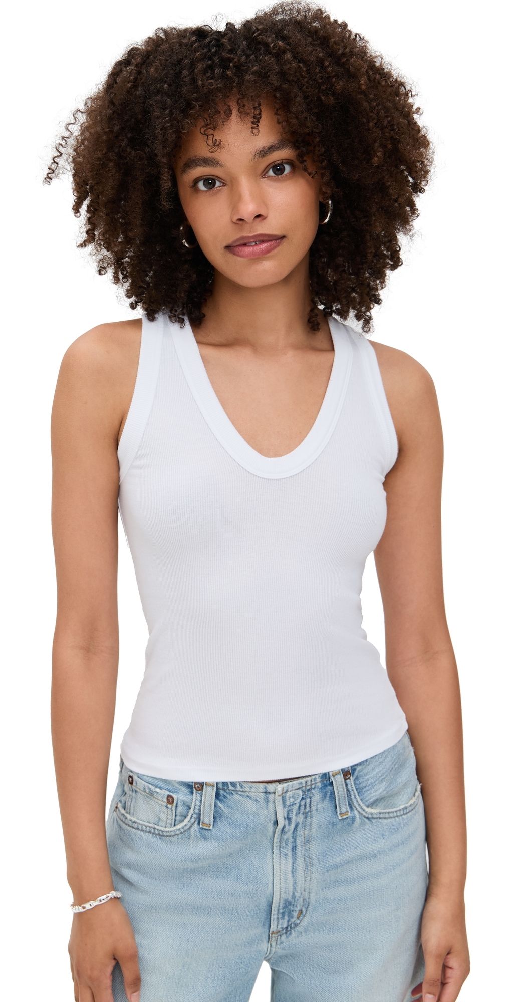 Cotton Citizen Verona U Neck Tank White M
