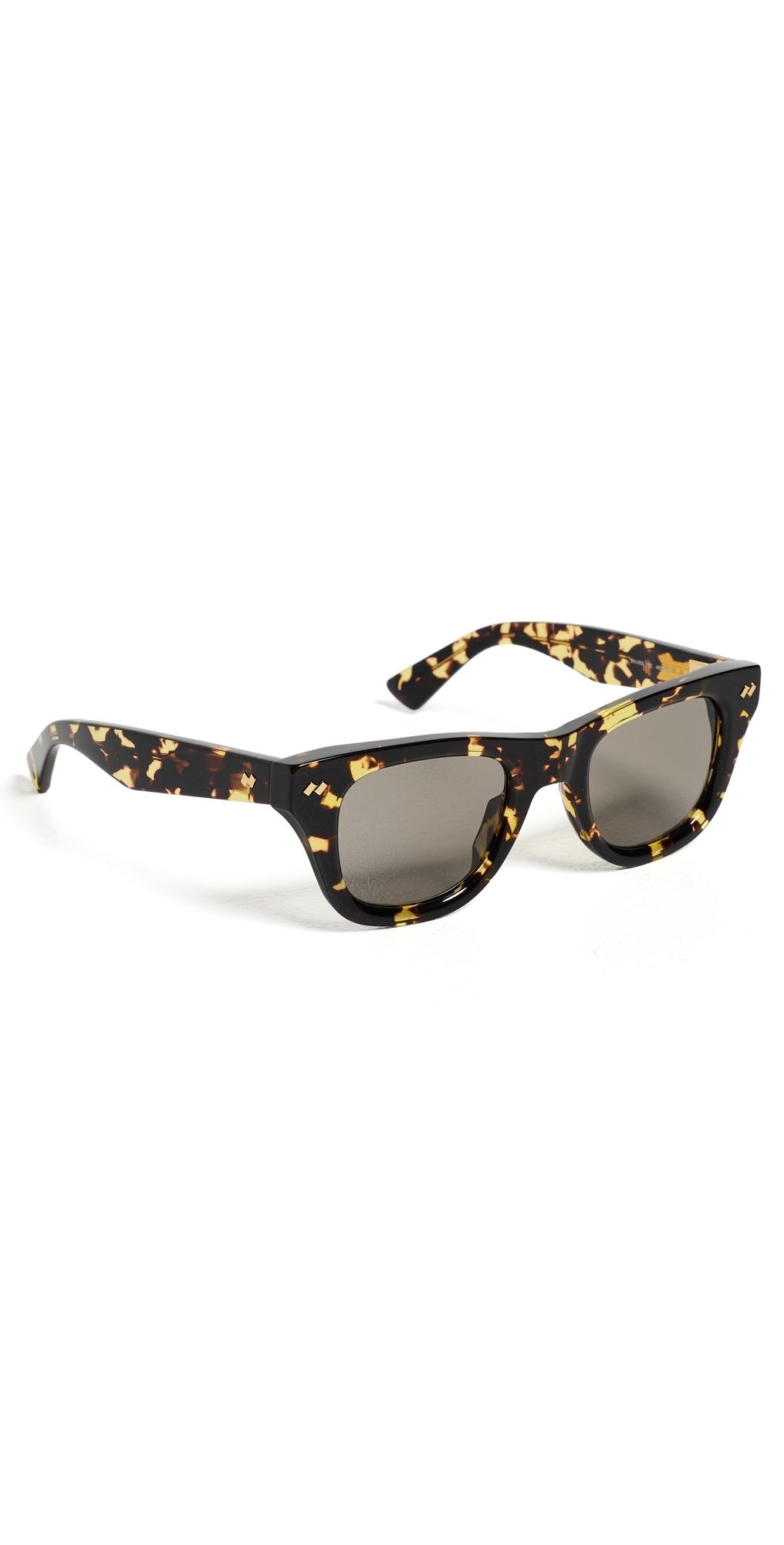 Bottega Veneta Dizzy Squared Sunglasses Havana-Havana-Brown One Size
