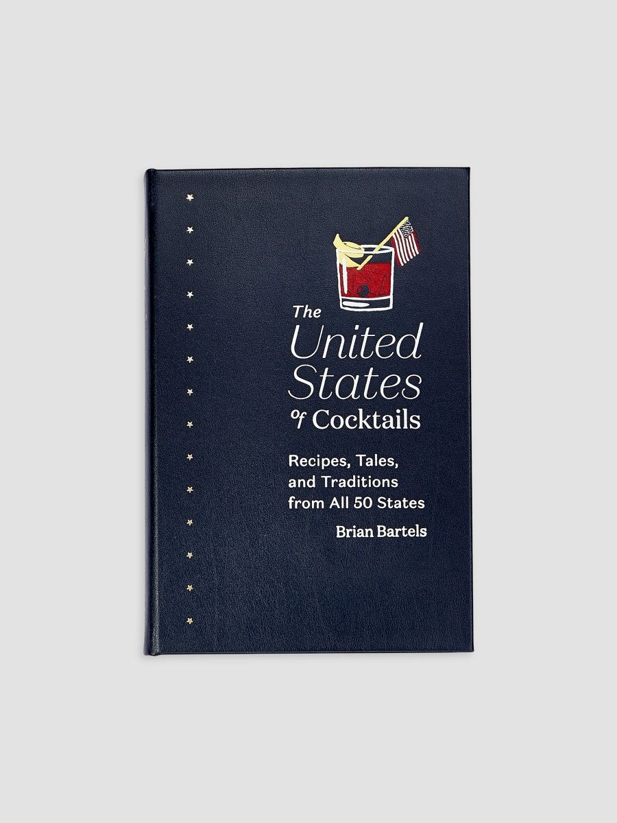 Graphic Image "The United States Of Cocktails: Recipes, Tales, & Traditions From All 50 States" Leather-Bound Hardcover Book