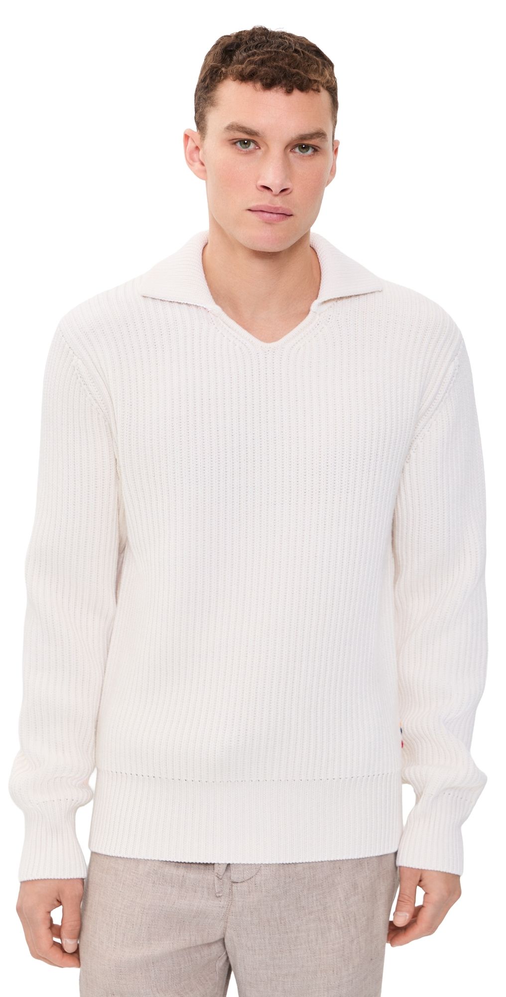 Orlebar Brown Callahan Rib Pullover Thasos Beach XL