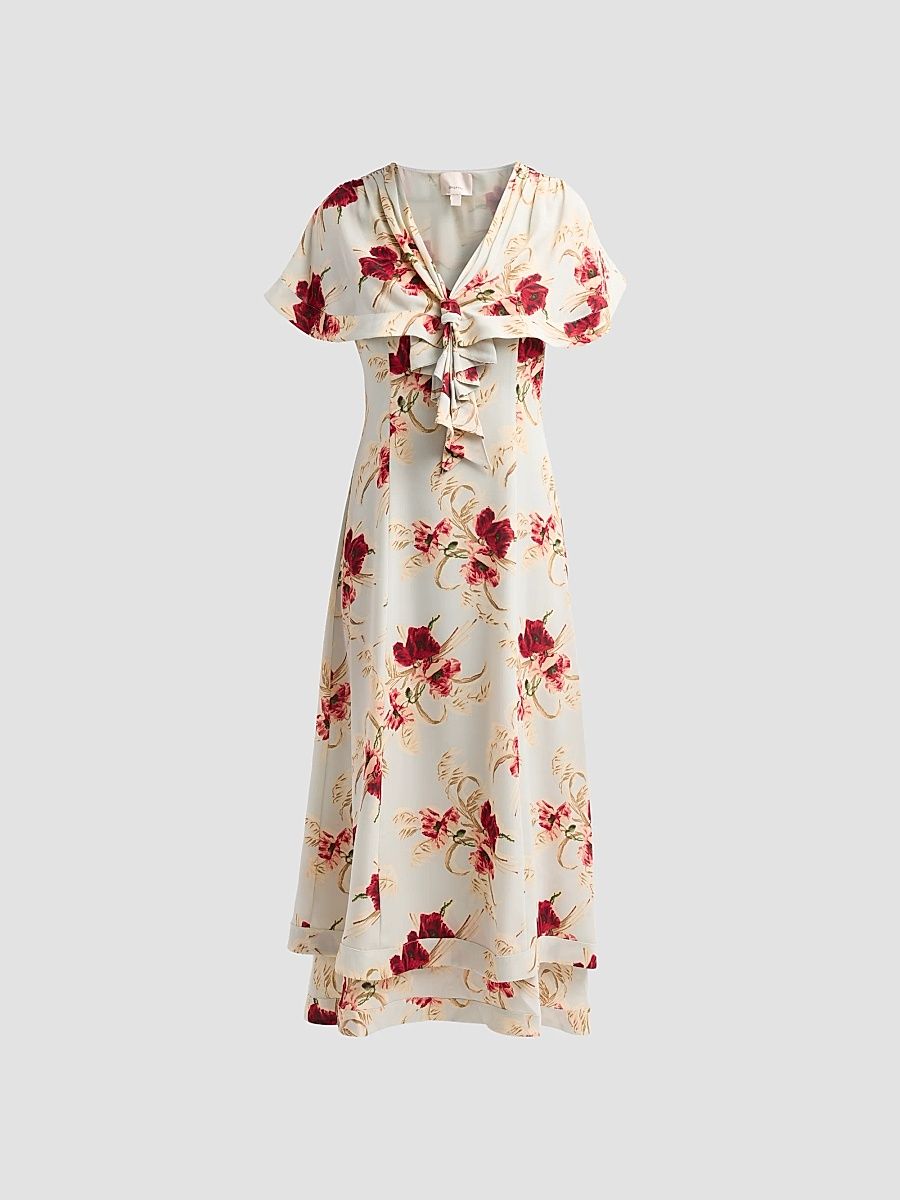 Women's Wilted Poppy Antonetta Dress - Powder Blue Multi - Size 14