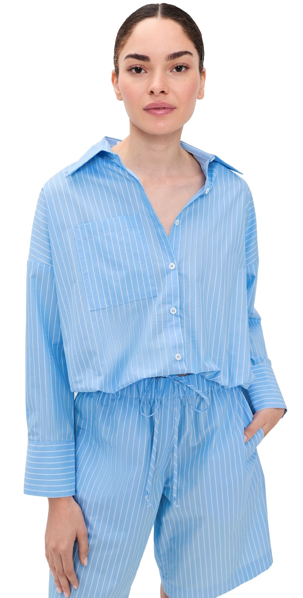 Secular Nora Shirt Blue Stripe M