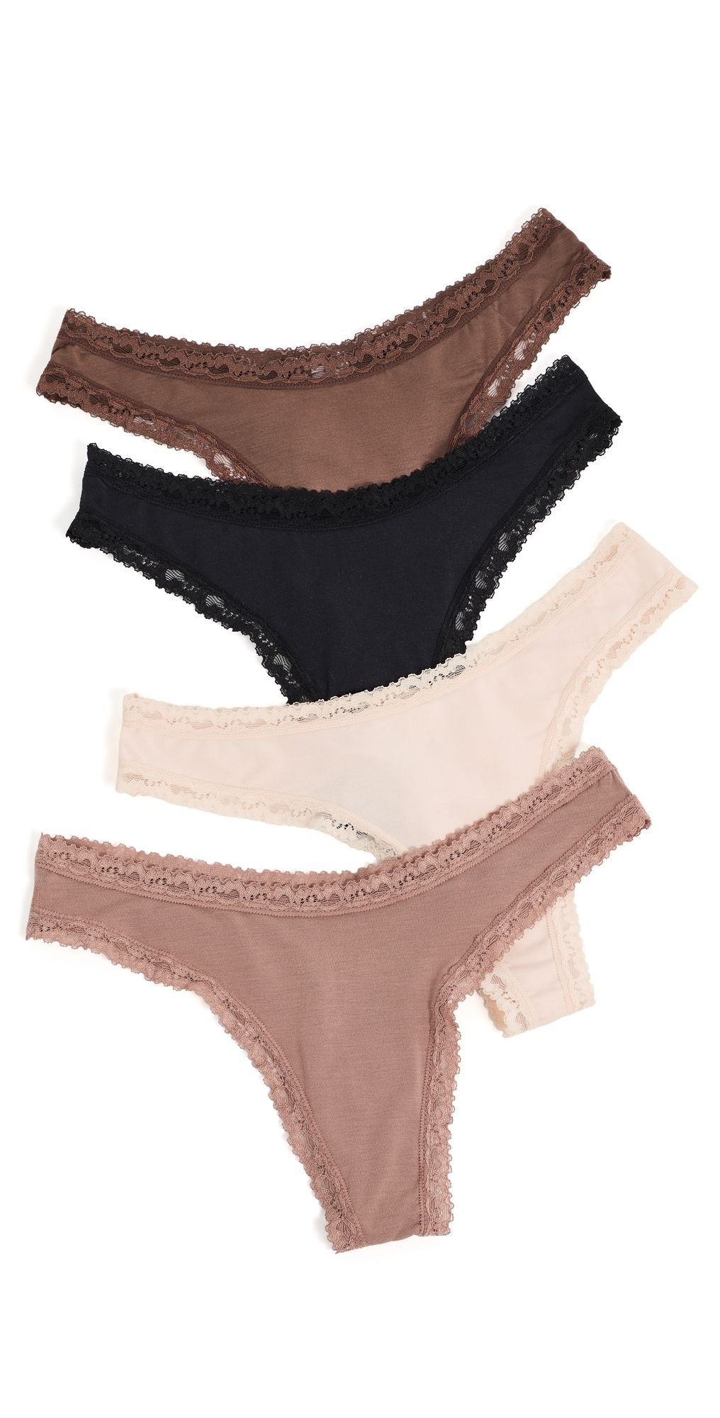 Stripe & Stare Basics Thong Four Pack Box Latte Essentials XL