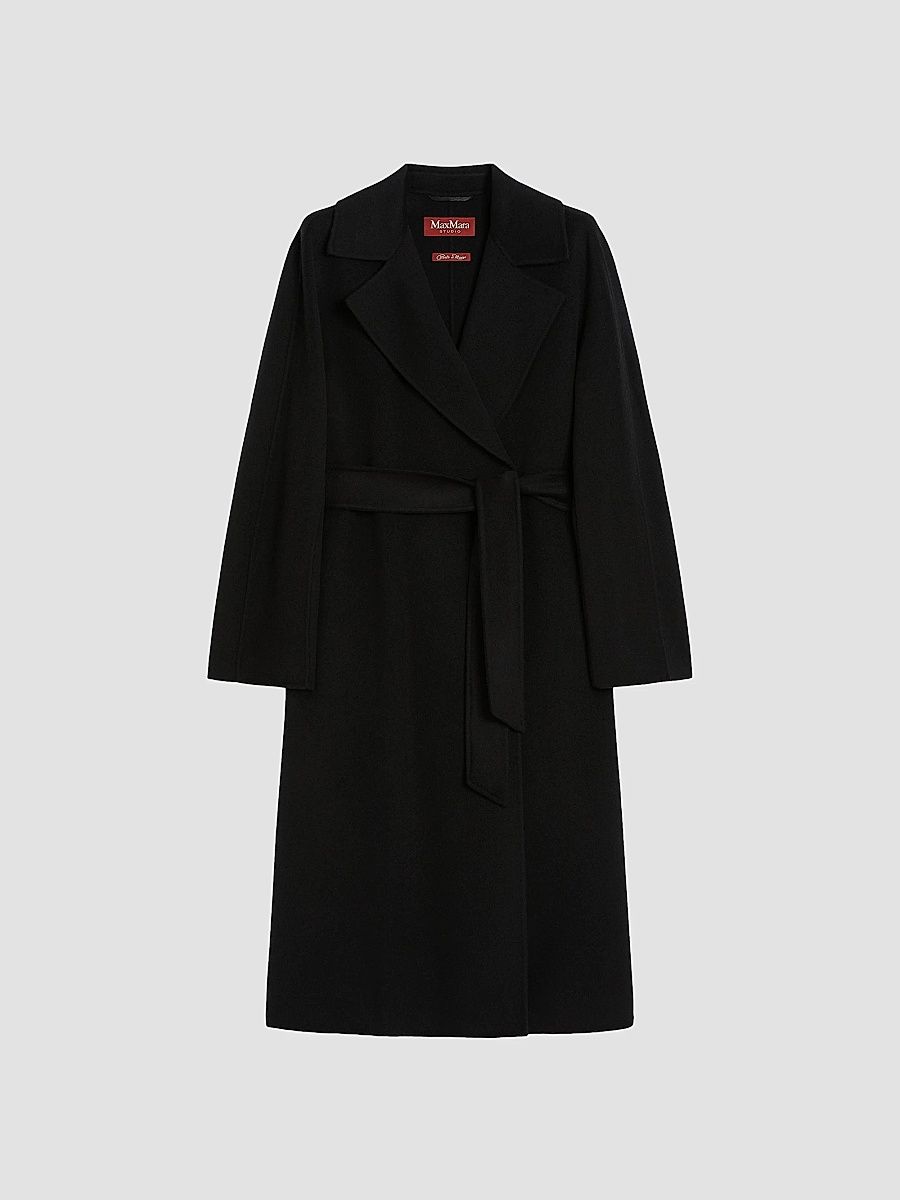 Max Mara Women's Wool Cashmere and Silk Coat - Black - Size 2