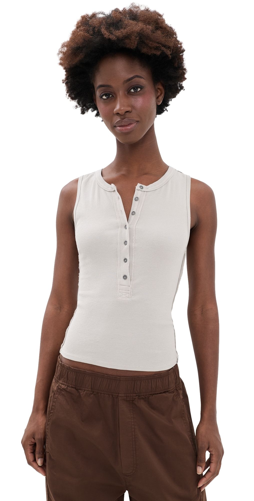 Free People Jamie Henley Tank Quiet Grey S
