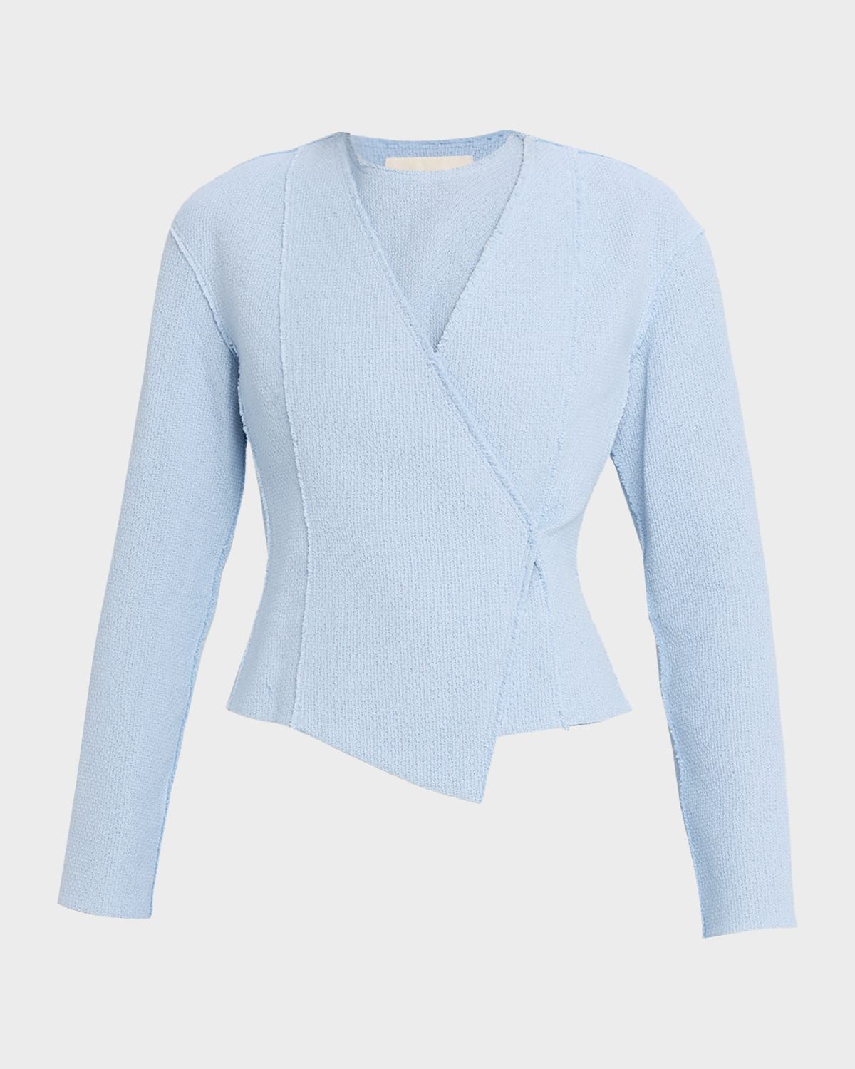 x The Morning Show Wrap-Front Cotton Dobby Blazer