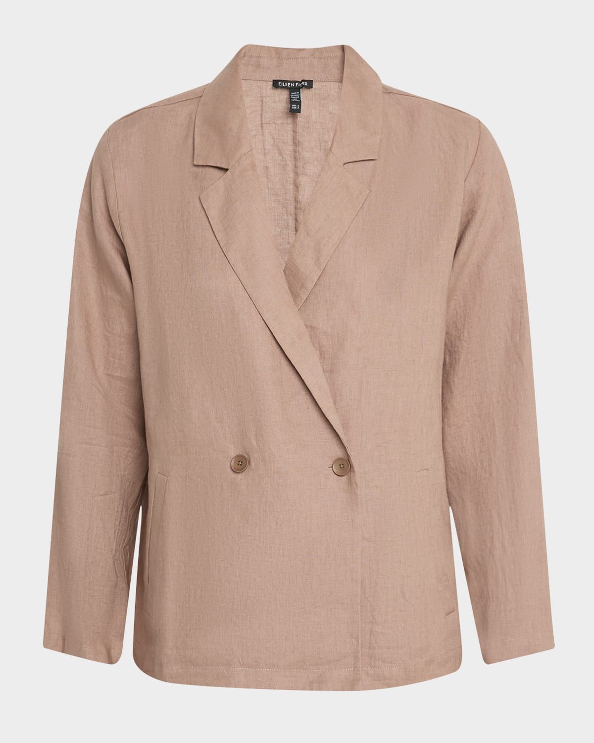 Double-Breasted Organic Linen Blazer