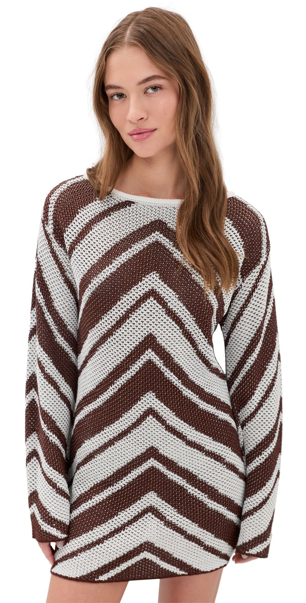 Seven Wonders Mazie Mini Dress Chocolate/White S