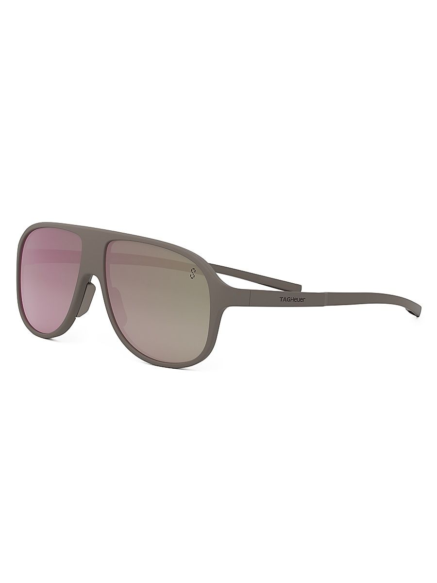 Men's Bolide 57MM Pilot Sunglasses - Light Brown Taupe Mirror