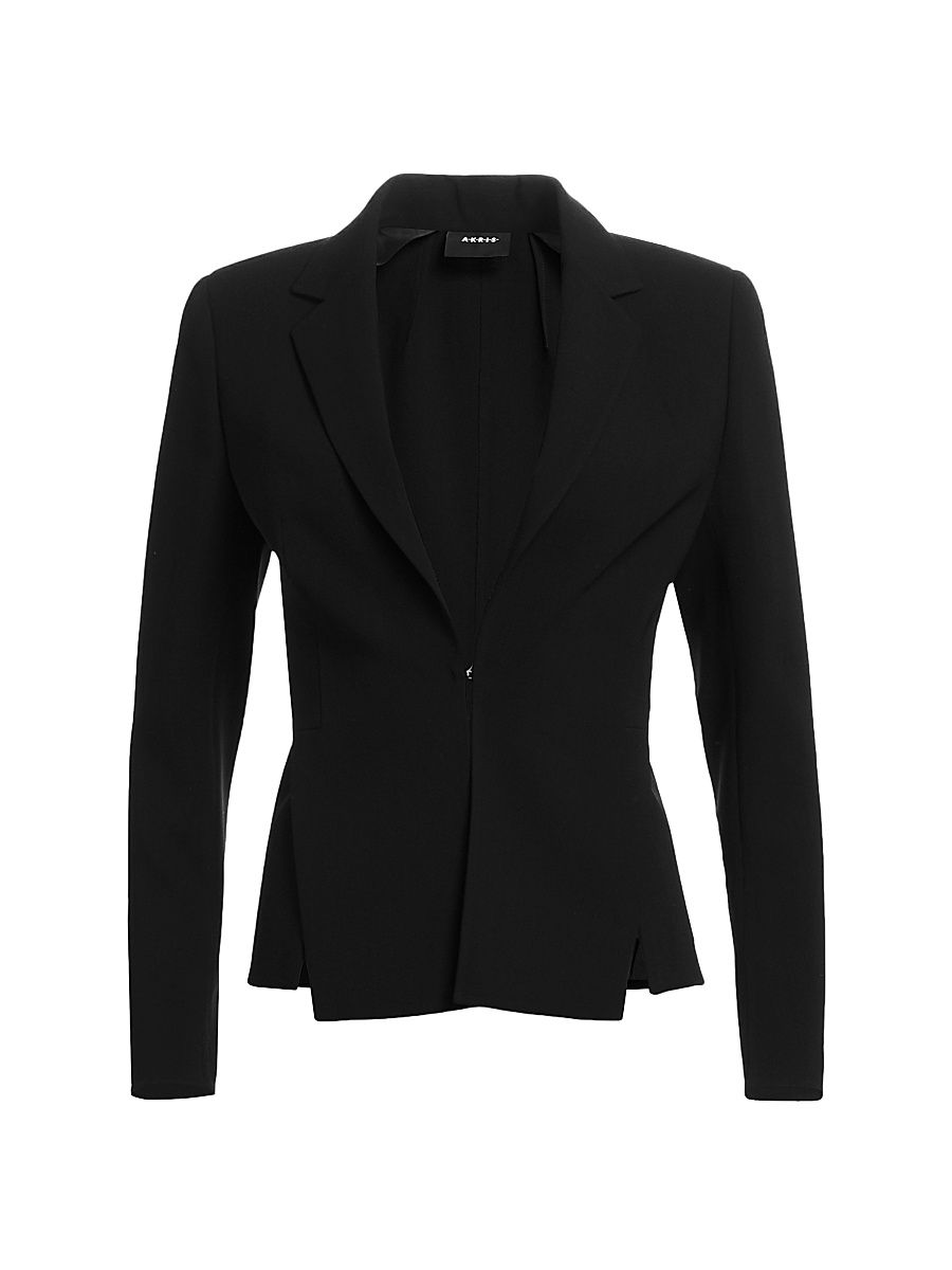 Women's Ocelia Slit Detail Wool Blazer - Black - Size 16