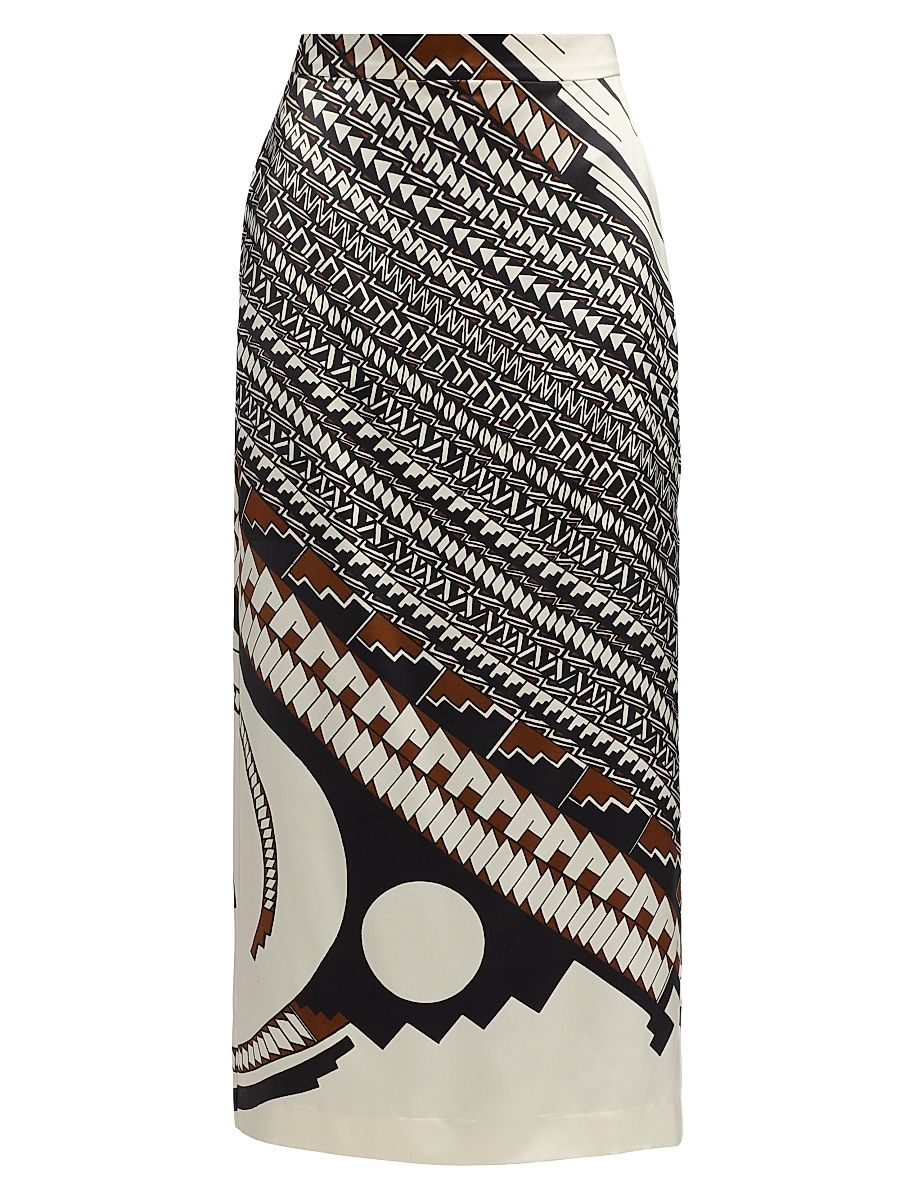 Women's Heirlome x Alex Jurado Lexi Geometric Satin Maxi Skirt - A Jurado Print - Size 10