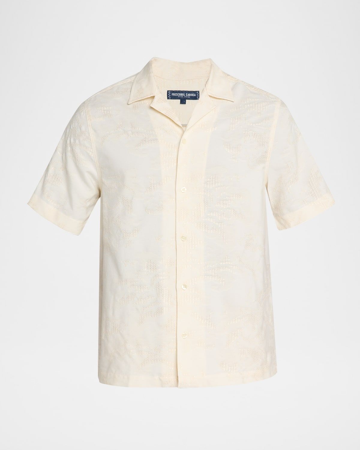 Men & apos;s Franca Raffia Jacquard Camp Shirt