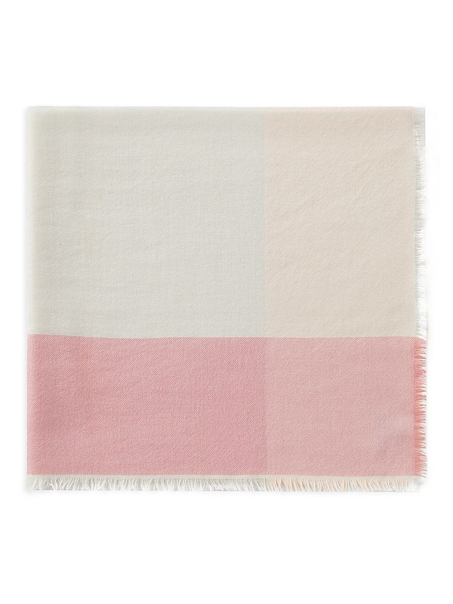 Women's Colorblocked Cashmere & Silk Scarf - Spring Ribbons