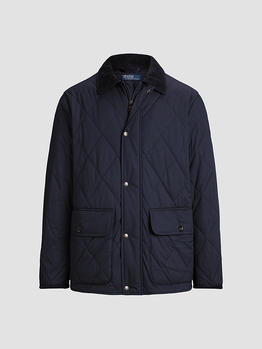 Men's The Beaton Quilted Car Coat - Collection Navy - Size XXL