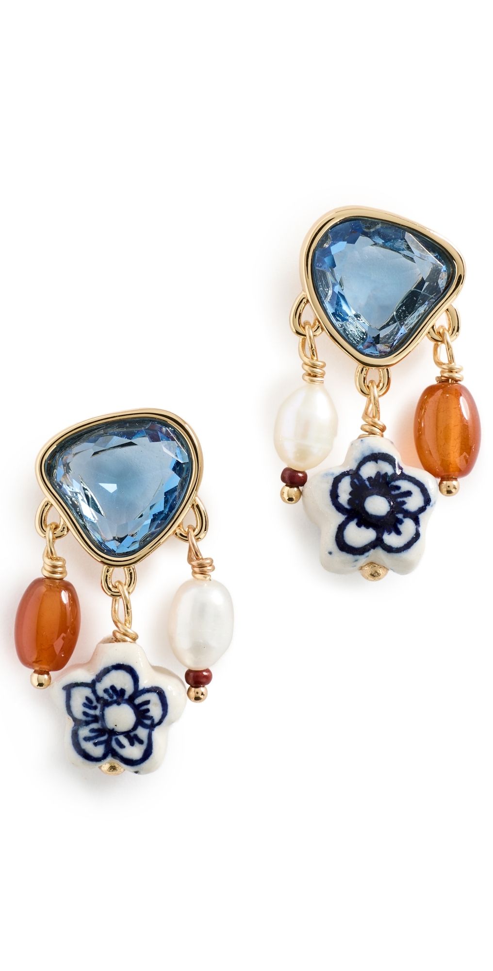 Mignonne Gavigan Ribeira Earrings Blue Multi One Size