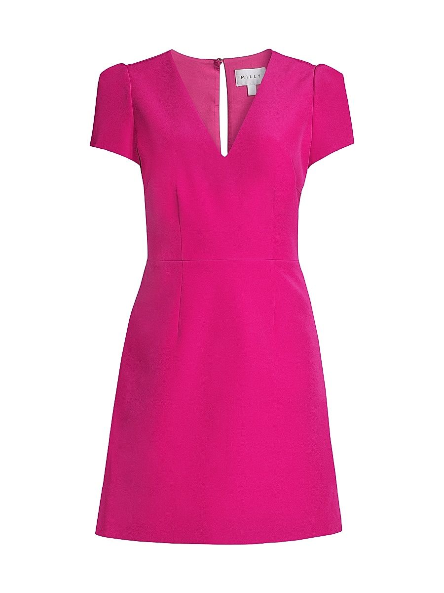 Women's Cady Atalie V-Neck Minidress - Fuchsia - Size 2