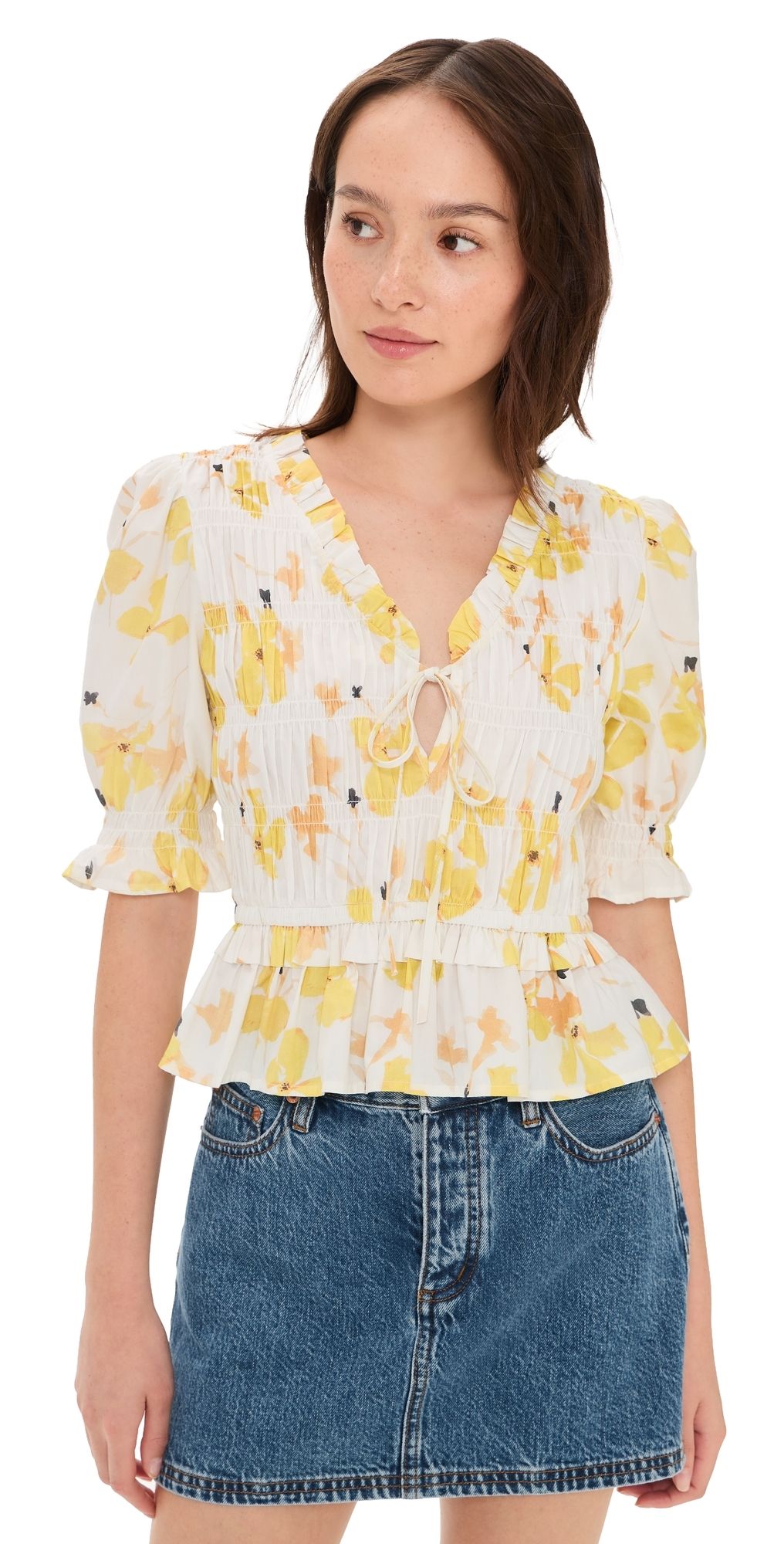 RAILS Fontaine Blouse Tossed Daffodils M
