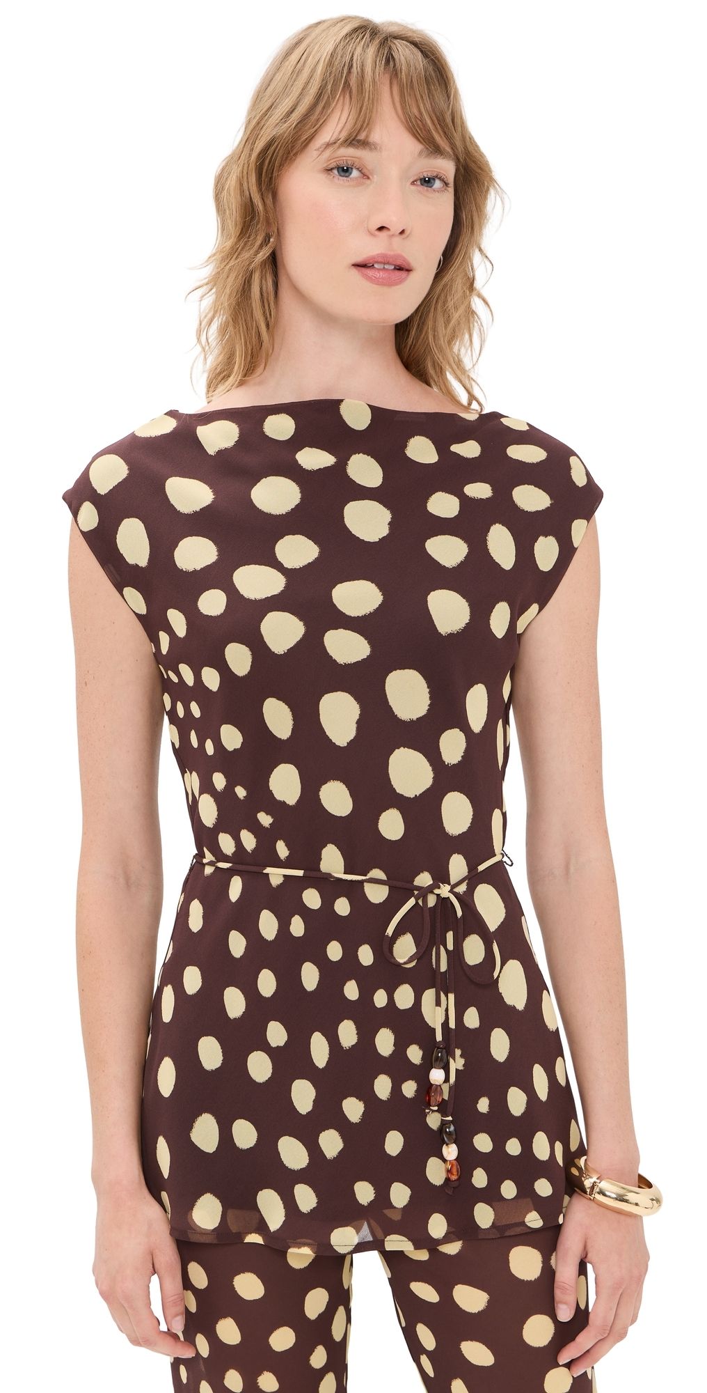 Seven Wonders Reyna High Neck Sleeveless Top Salma Spot M