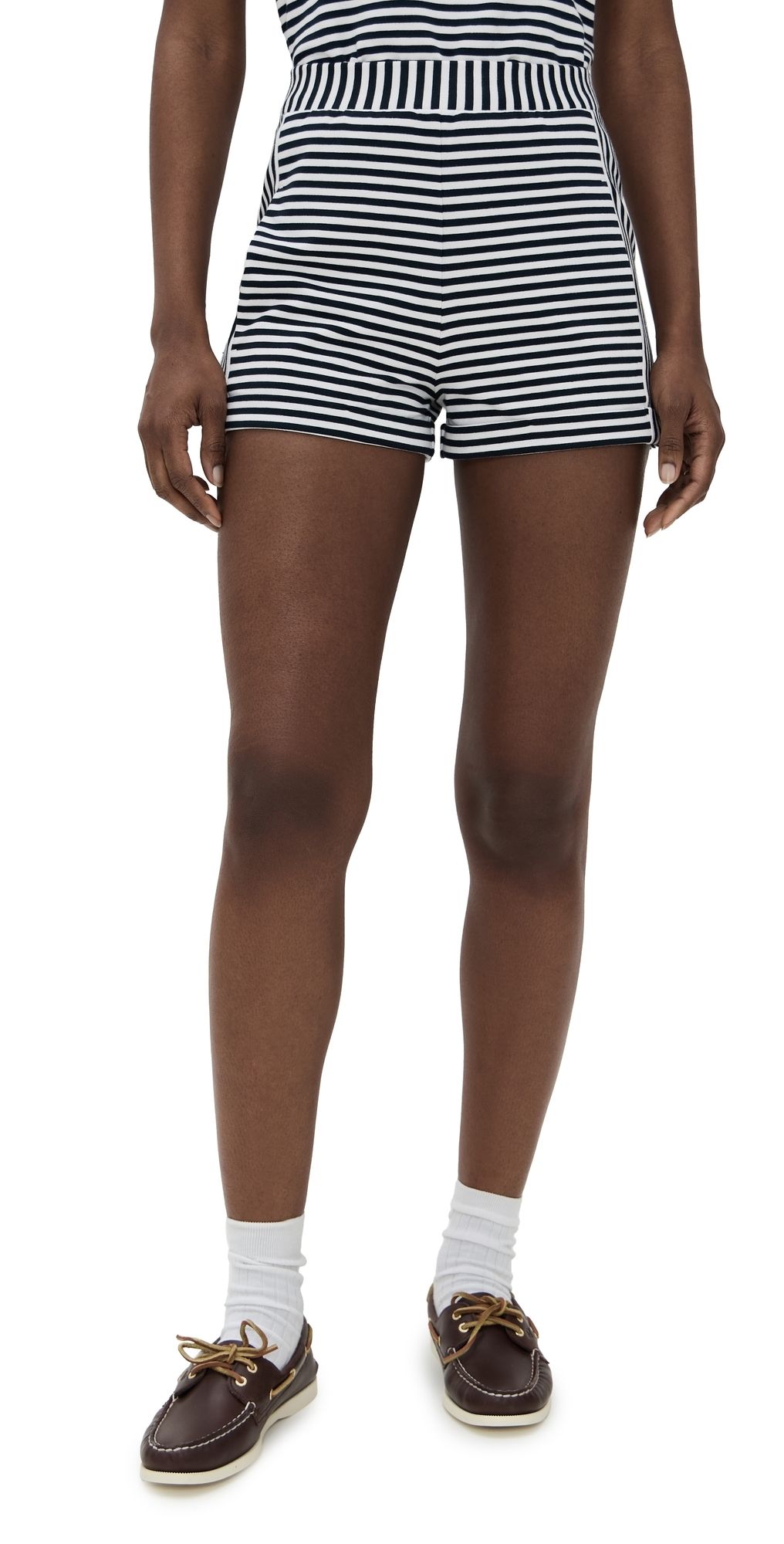 ALIGNE Omari Stripe Shorts Navy & White 0