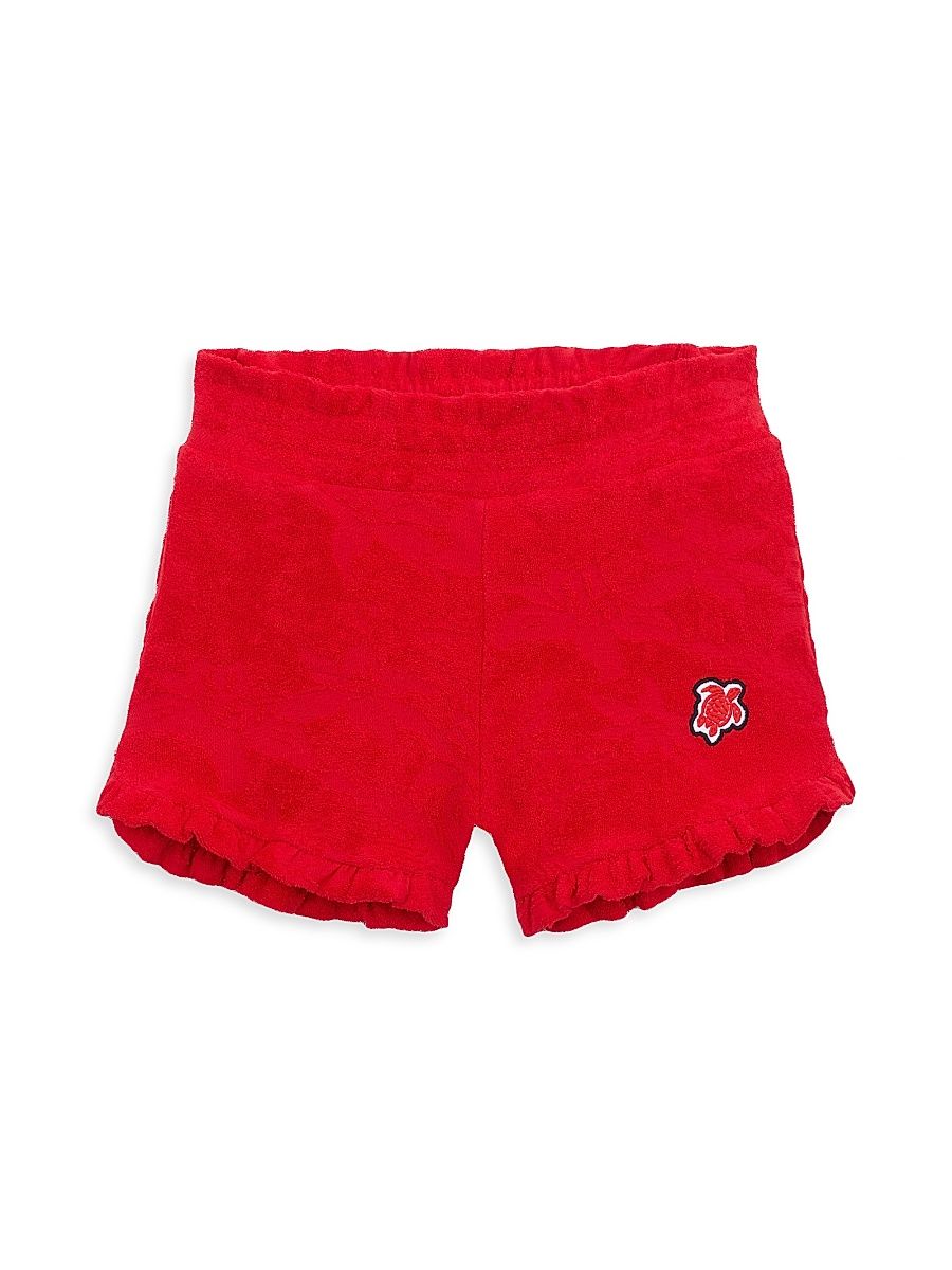 Baby Girl's, Little Girl's & Girl's Flower Power Terry Jacquard Shorts - Lipstick - Size 6