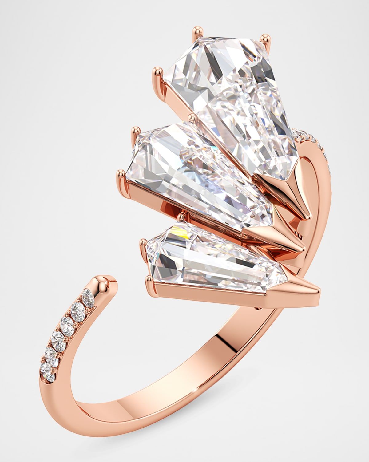 Phoenix Lab-Grown Diamond Open Twist Pave Ring