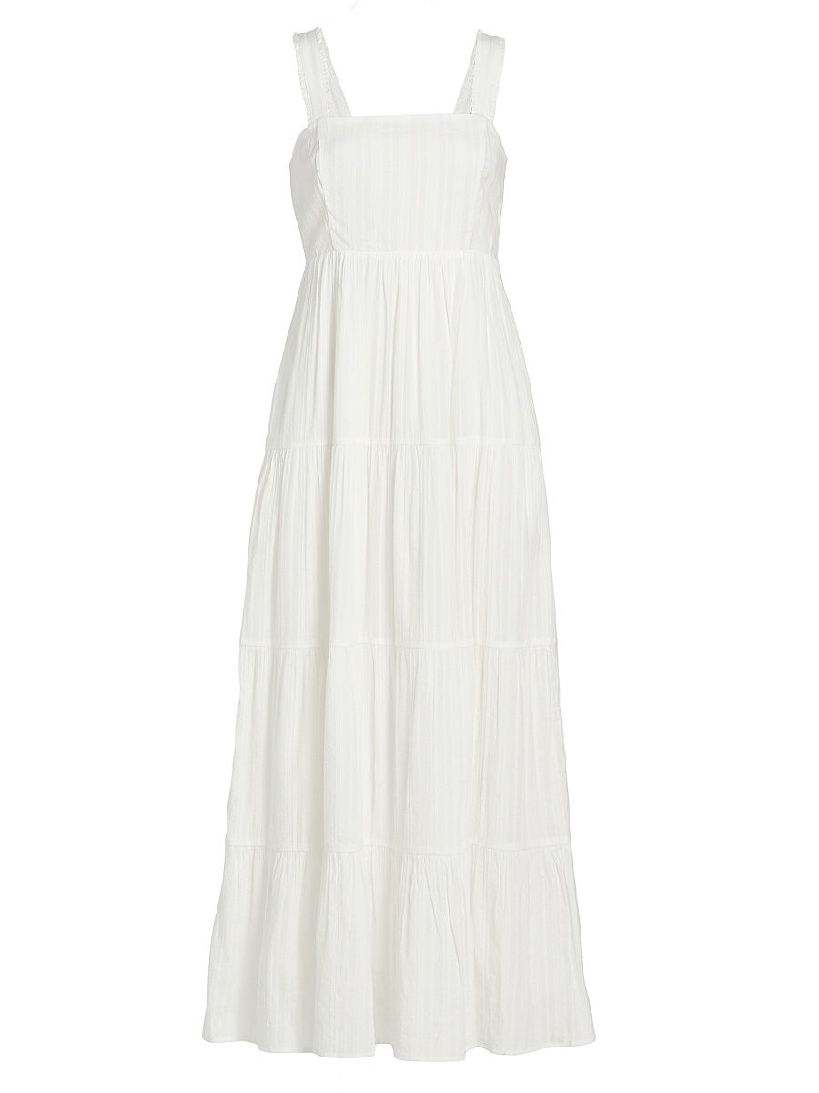 Women's Ginseng Cotton Maxi Dress - White - Size 8