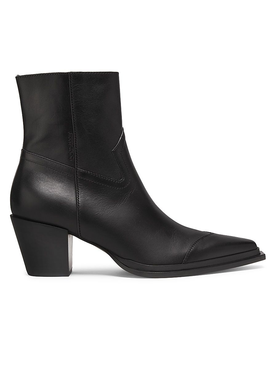 Women's Cece 60MM Leather Boots - Black - Size 10