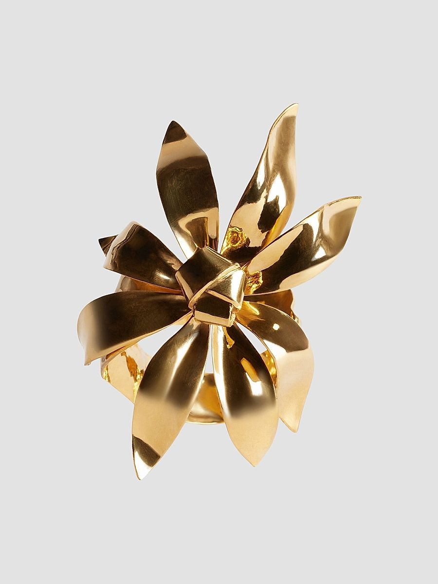 Balenciaga Women's Bloom Cuff - Shiny Gold - Size Small