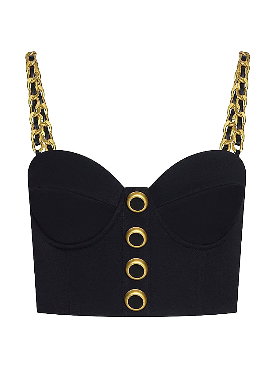 Women's Sophia Chain Bralette - Black - Size XXL