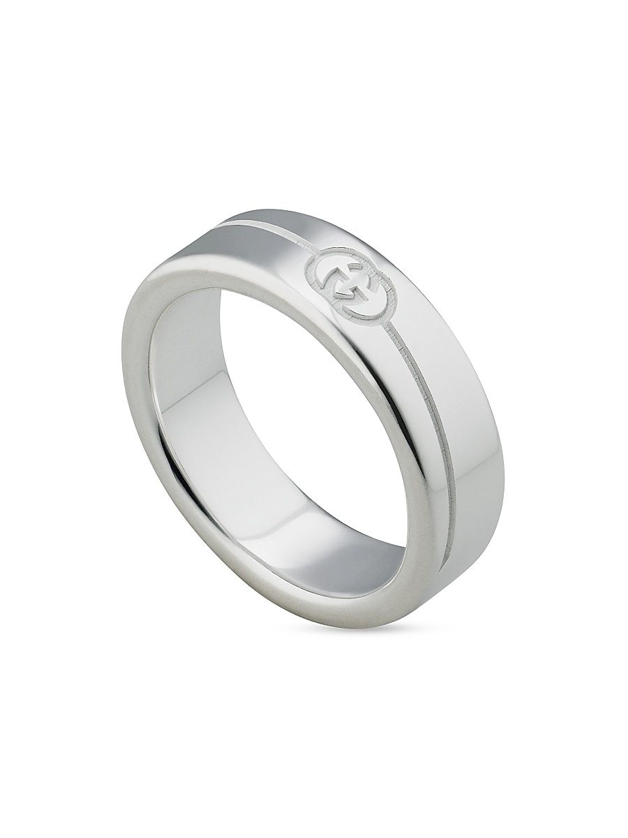 Men's Gucci Tag Ring - Silver - Size 11