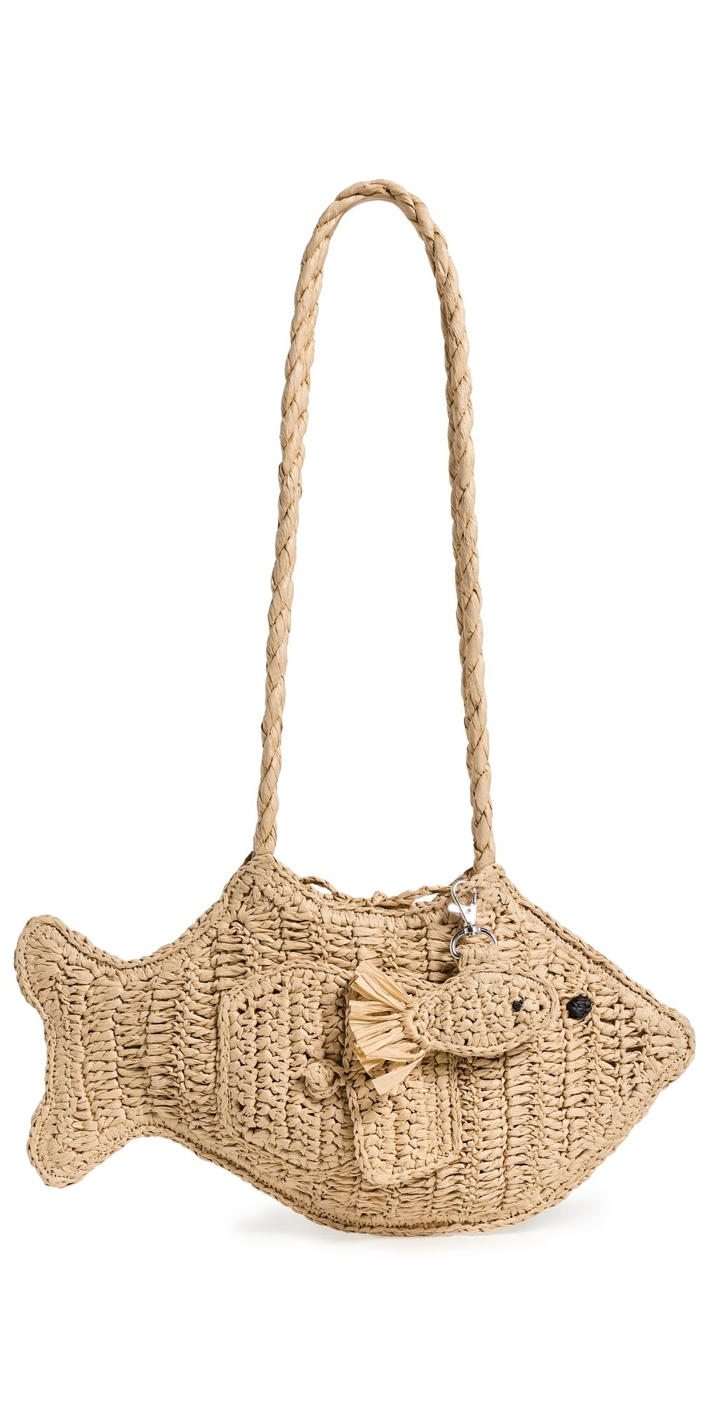 Damson Madder Raffia Fish Bag Natural One Size
