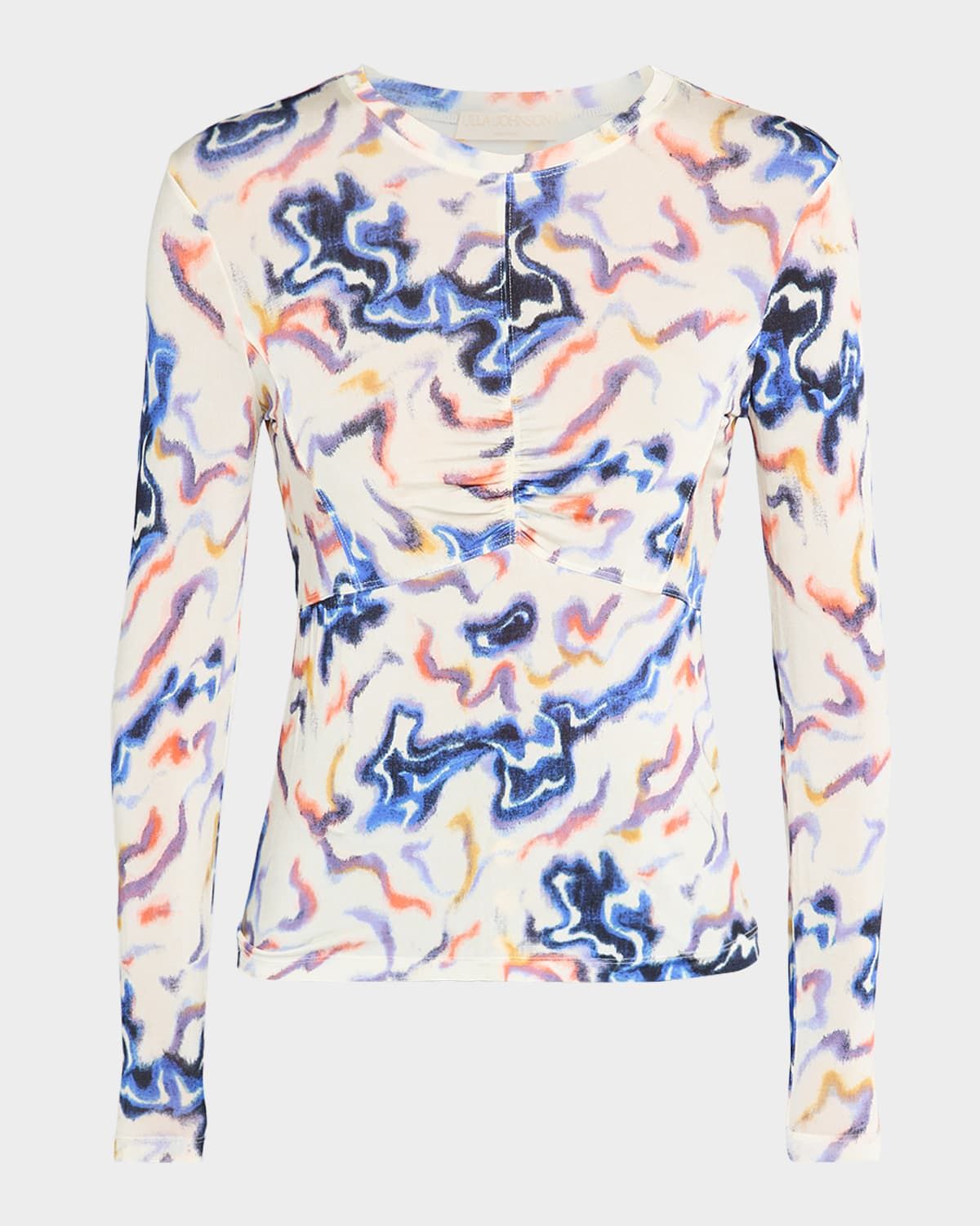 Neri Printed Long-Sleeve Top