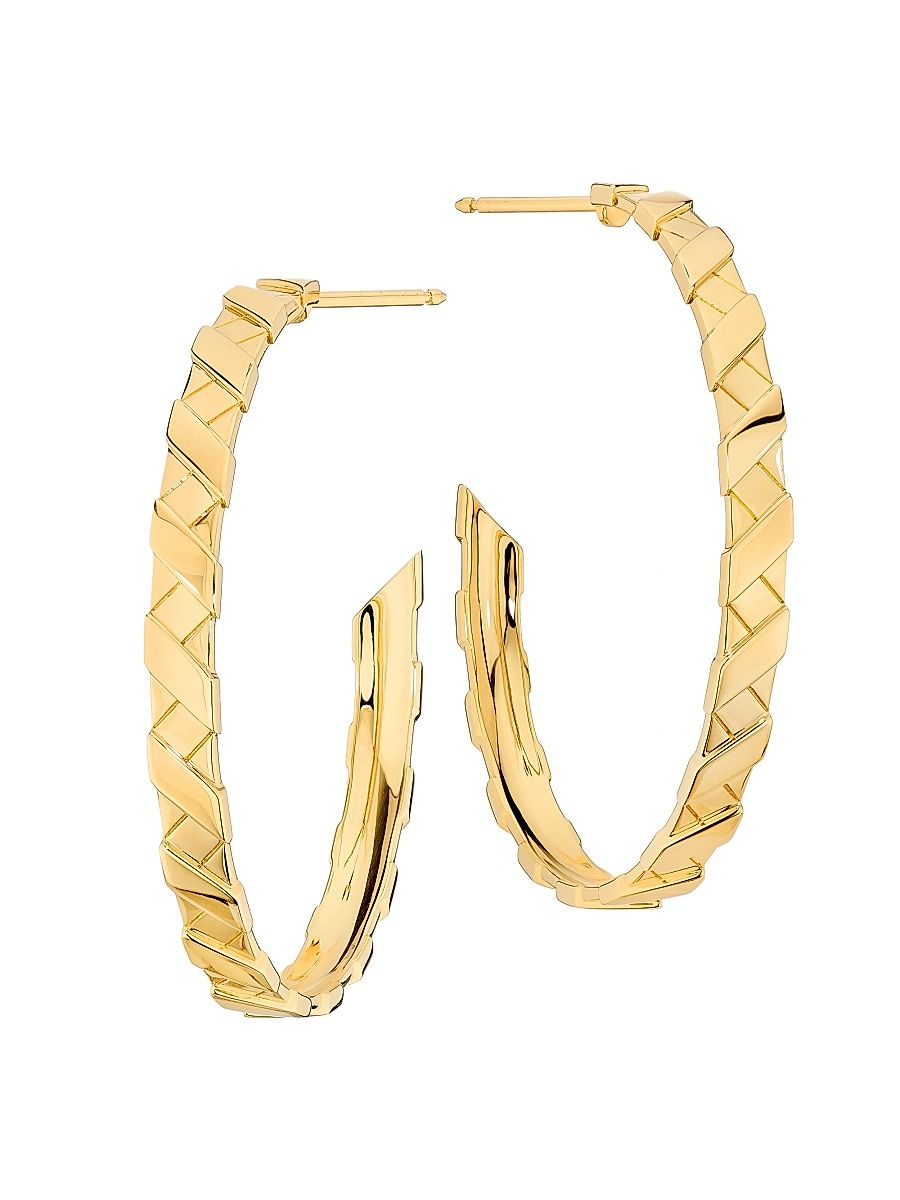 Women's Helix Infinite Large Hoop Earrings 18K Yellow Gold - Yellow Gold