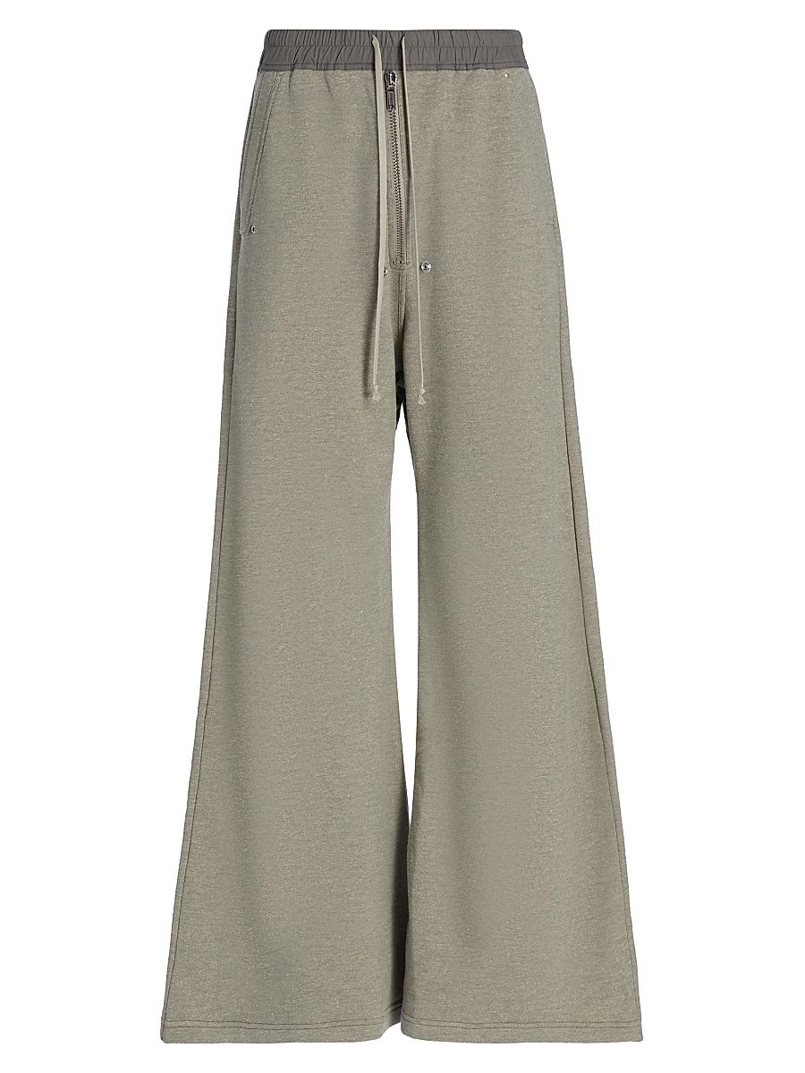 Men's Melange Terry Wide-Leg Sweatpants - Grey Melange - Size XL