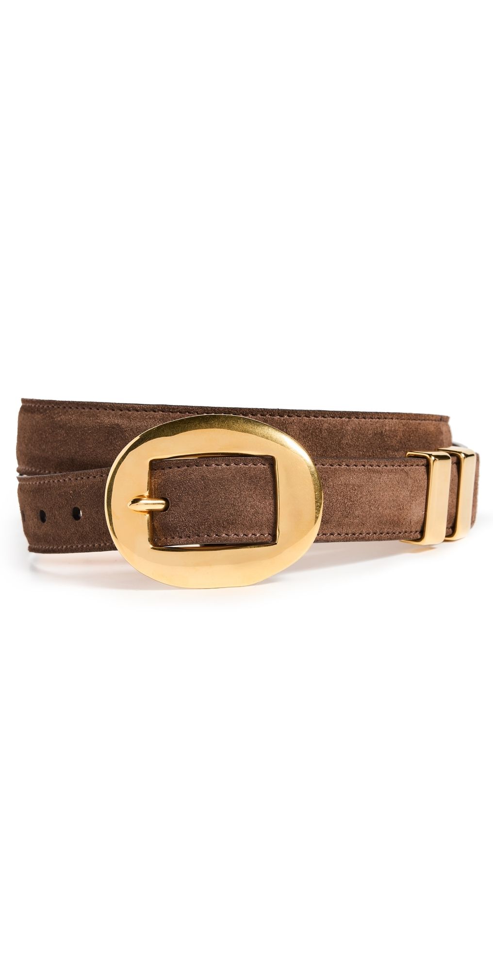 Altuzarra Vintage Brass Buckle Belt Chocolate L