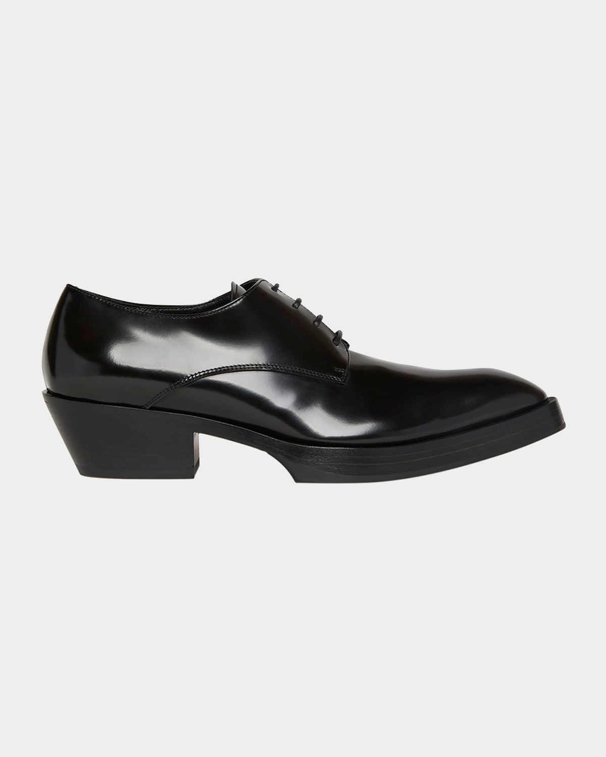 Men & apos;s Dalton Cuban-Heel Leather Derby Shoes