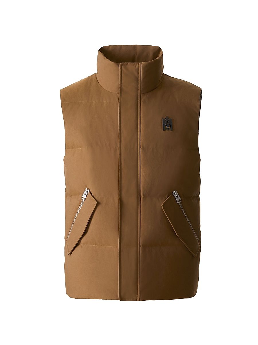 Men's Joseph Regular Fit Down Vest - Earth Brown - Size 42