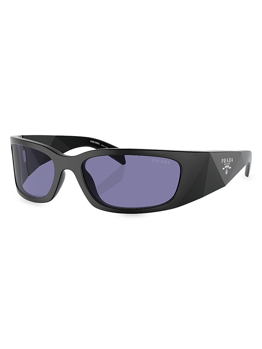 Men's 60MM Butterfly Sunglasses - Matte Black Lilac