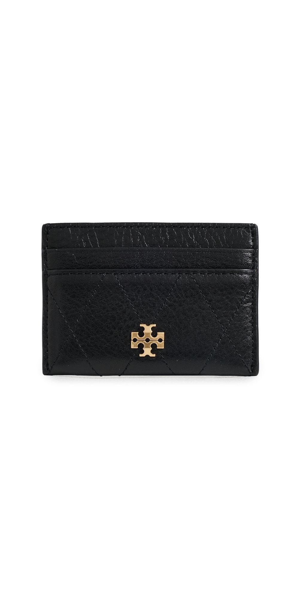 Tory Burch Charlie Quilted Card Case Black One Size