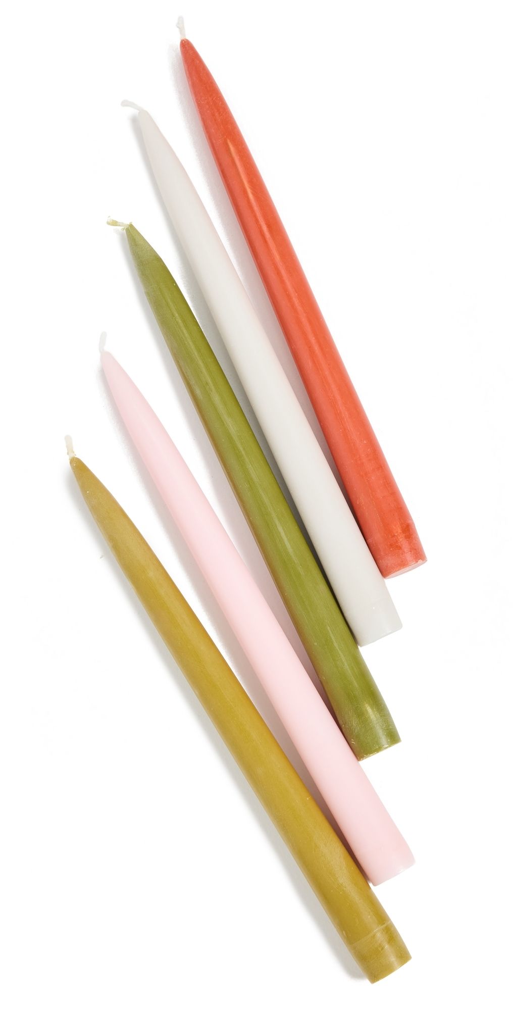 Maison Balzac The Garden Set Of 5 Chandelles Rust/Pink/Olive/Pistachio One Size