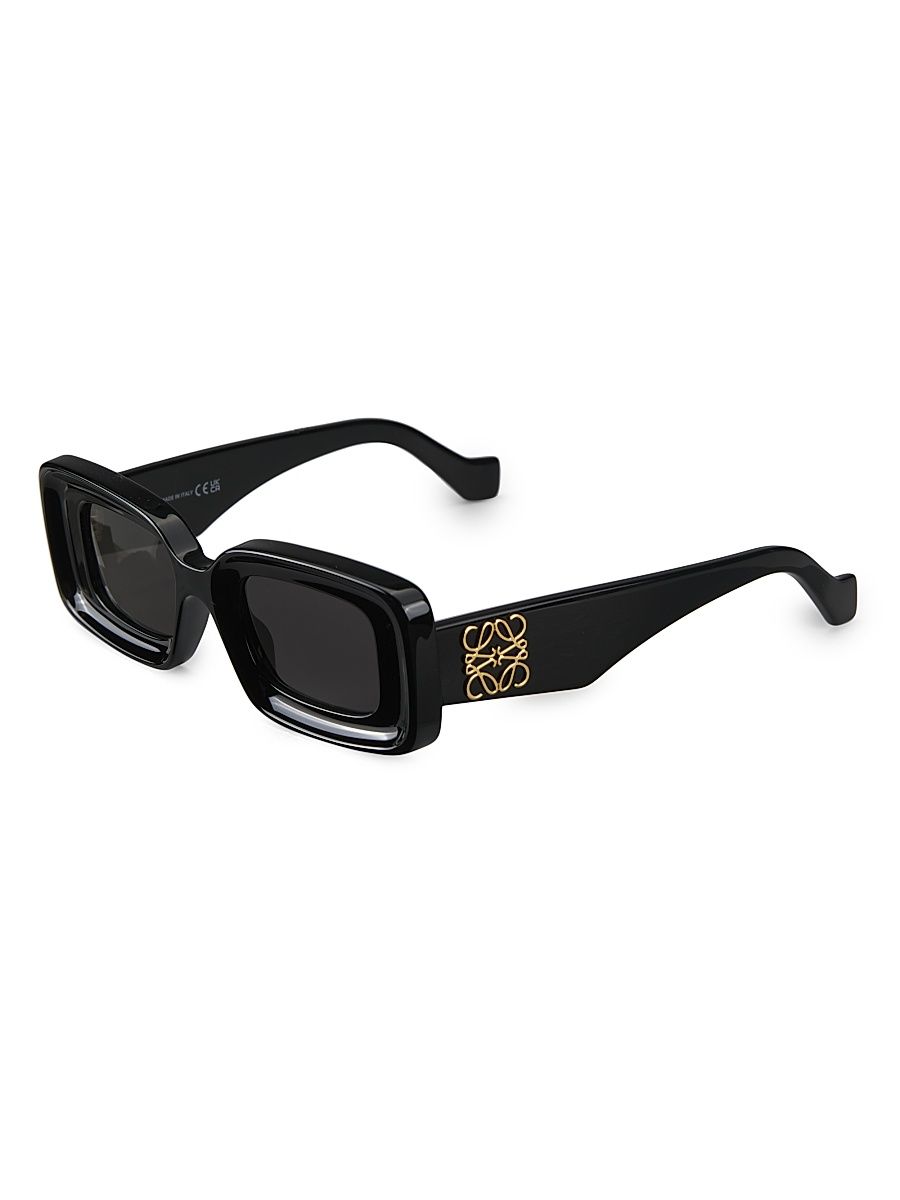Men's Anagram 46MM Geometric Sunglasses - Black