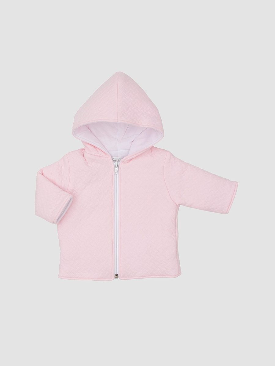 Baby Girl's Classic Jacqaurd Padded ZIp Jacket - Pink - Size 9 Months