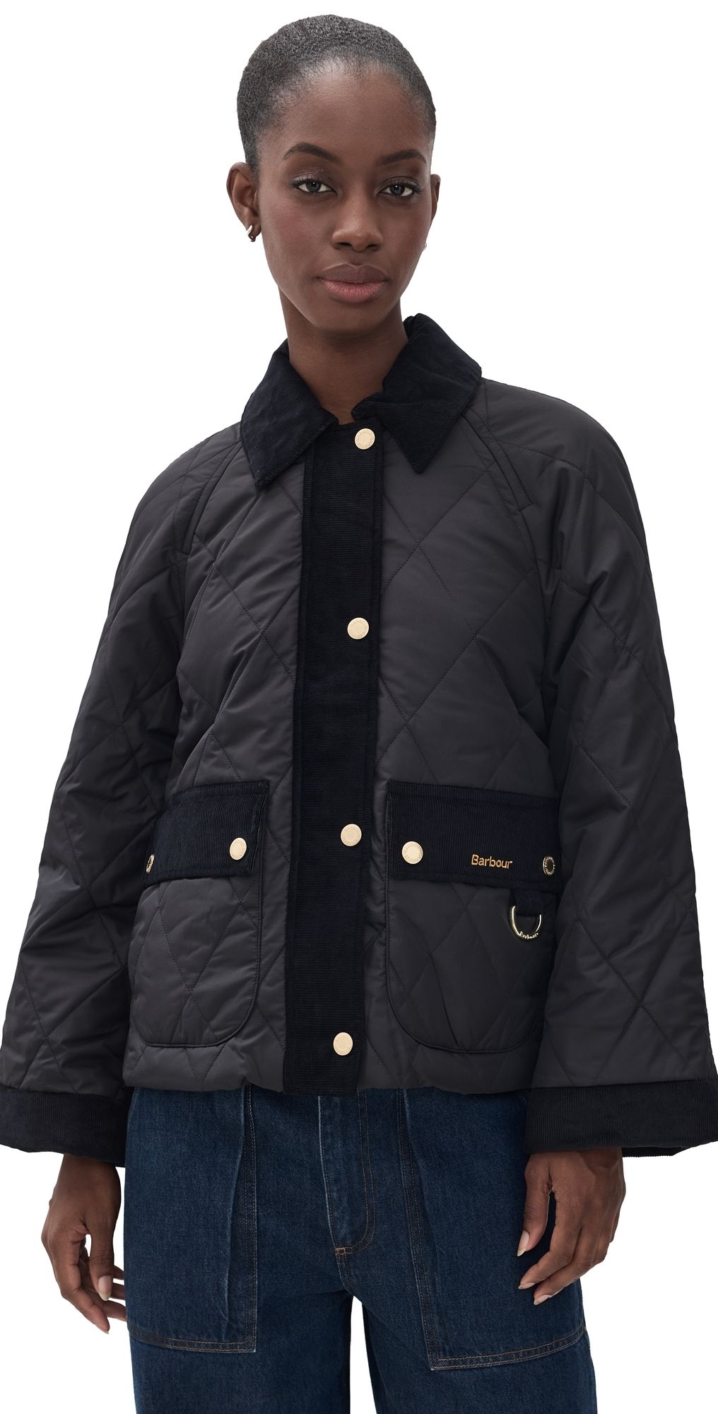 Barbour Kilnwick Quilted Jacket Black/Ancient 10
