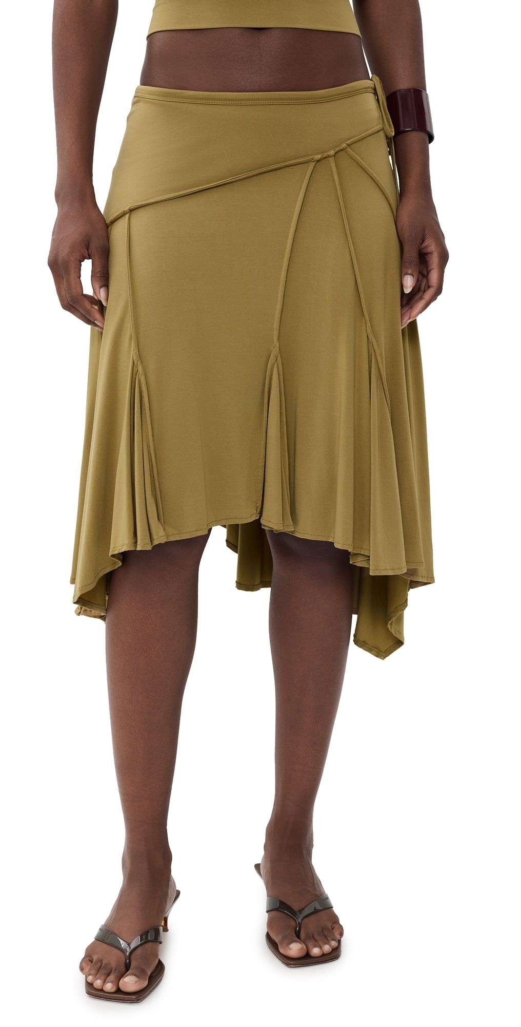With Jéan Sharni Skirt Olive XXS