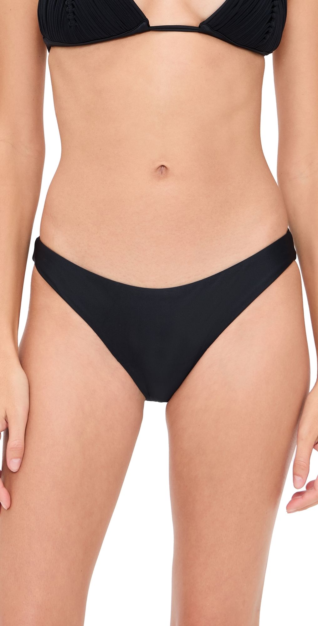 PQ Swim Basic Ruched Bikini Bottoms Midnight S