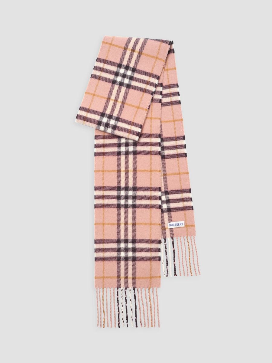 Burberry Women's Check Cashmere Scarf - Pink