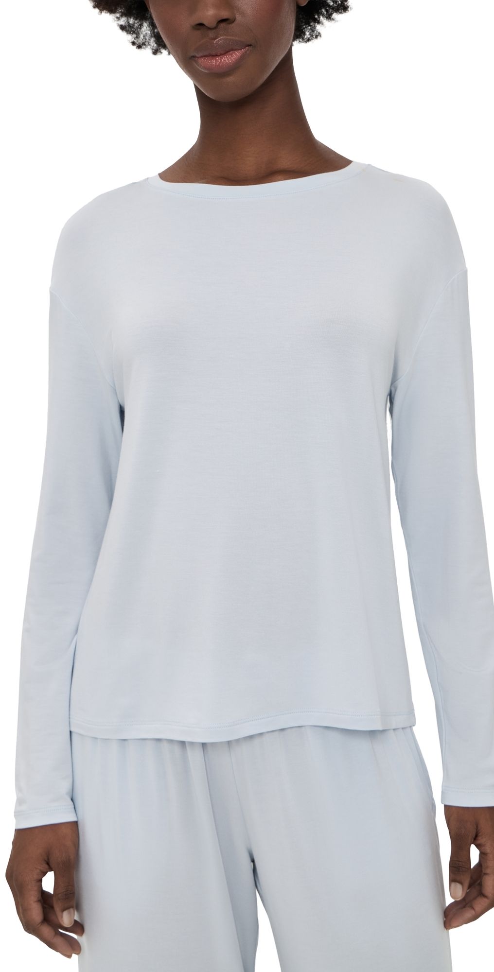 Eberjey Gisele Separates Long Sleeve Top Ice Blue XL